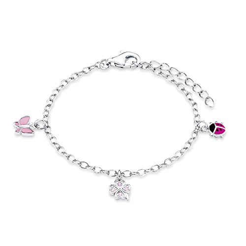 Prinzessin Lillifee 523035 bransoletka dziecięca, srebro próby 925, rodowane, emalia, cyrkonia, 14 cm, srebro 523035
