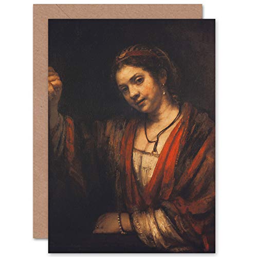 Rembrandt portret Hendrickje Stoffels kartka okolicznościowa z artystyczną kopertą plus pusta w środku