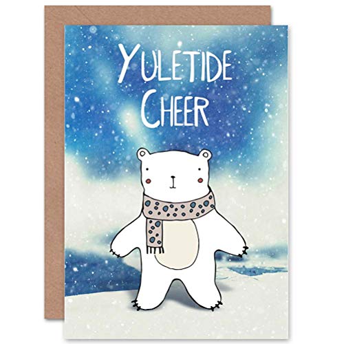 Wee Blue Coo Wee Blue Coo Kartka bożonarodzeniowa Boże Narodzenie niedźwiedź polarny