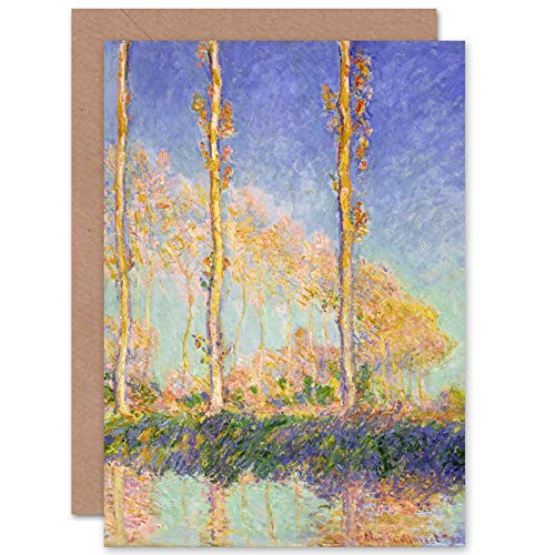 Artery8 Claude Monet francuskie topary kartka okolicznościowa z życzeniami plus koperta pusta wewnątrz