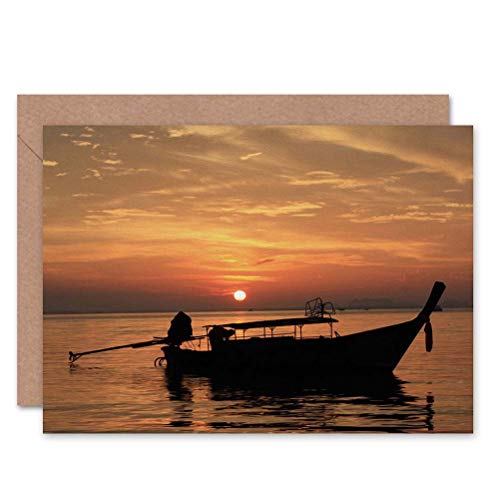 Wee Blue Coo Wee Blue Coo Kartka z życzeniami urodzinowych sylwetka prezent na łódź