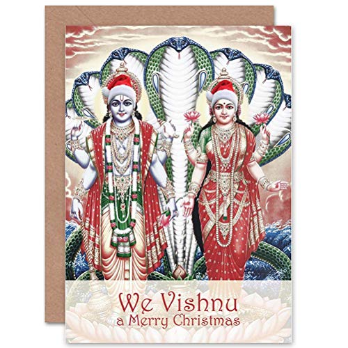 Wee Blue Coo Karta MERRY Boże Narodzenie Boże Narodzenie VISHNU PUN wielofunkcyjny zabawny prezent