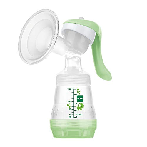 MAM Manual Breast Pump, Soft Silicone Breast Pump with 'One Size Fits All' Funnel, Baby Feeding, Newborn Essentials, (Designs May Vary)