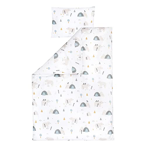 Julius Zöllner Pościel dziecięca 100% bawełna, standard 100 by OEKO-TEX, made in Germany, rozm. 100 x 135 + 40 x 60 cm, Mountain Bear