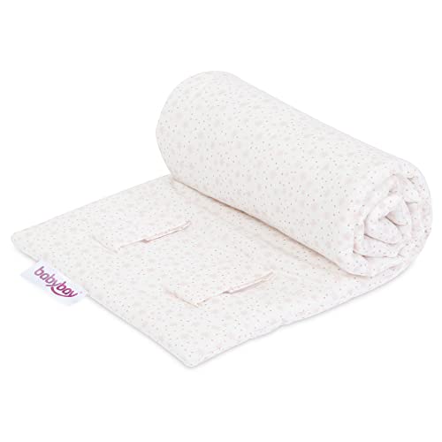 babybay Ochrona kratki Organic Cotton do kratki zamykającej wszystkie modele, biała, błyszczące gwiazdki, różowe