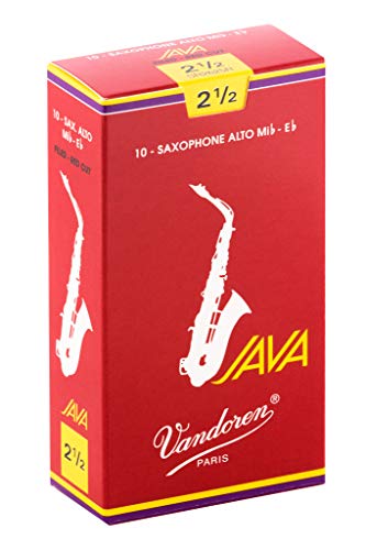 Vandoren Java RED Stroiki do saksofonu altowego - pudełko 10 szt. - siła 2,5