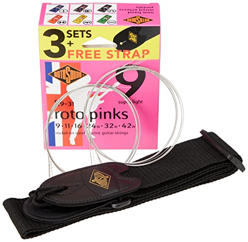 Rotosound rotos górne Electrics 3 Pack with free Strap R9-31