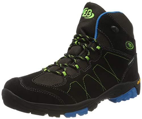 Brütting Bergen High Chłopcy Buty trekkingowe i turystyczne, antracytowy/niebieski/cytrynowy, 33 EU