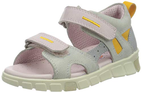 ECCO Dziewczęce sandały Mini Stride Flat, Szary Multicolor Concrete, 21 EU