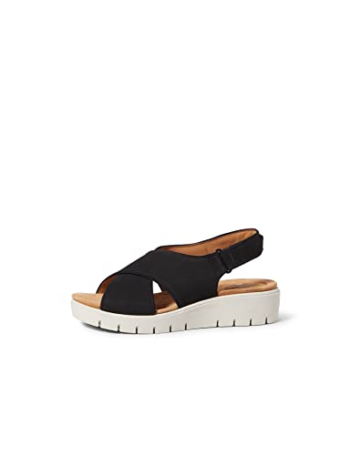 Clarks Damskie japonki Un Karely Sun, czarny - Czarny czarny nubuk. - 37 eu