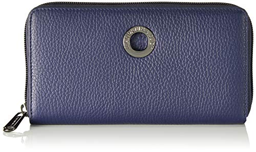 Mandarina Duck Damski portfel Mellow Leather Portafoglio 2,09 x 10 x 19 cm (szer. x wys. x dł.), niebieski - niebieski (Dress Blue) - 10x21x28.5 cm (B x H x T)