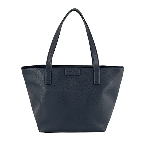 TOM TAILOR Miri Zip Tote, niebieski - niebieski - 17.5x28x36 cm (B x H x T)