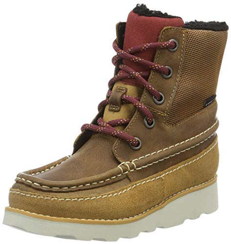 Clarks Klasyczne kozaki chłopięce Crown Spirit K, Braun Tan Combi Lea Tan Combi Lea., 29 EU