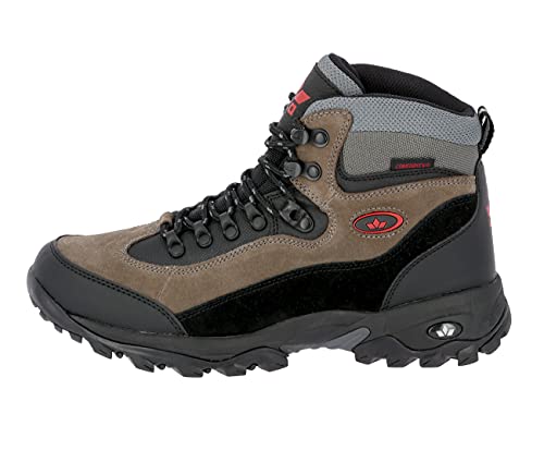 Lico MILAN Męskie Buty trekkingowe i turystyczne, czarny/szary/czerwony, 36 EU