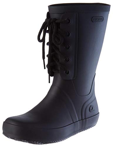 viking Damskie kalosze retro z logiem, czarny, 42 EU