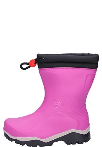 Dunlop Protective Footwear Kids Blizzard, wyściełane kalosze dziecięce, różowy - różowy - Medium