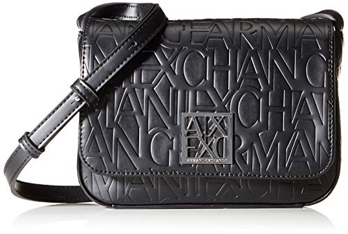 Armani Exchange Liz - Small Shoulder Strap torba na ramię, czarny - czarny (Nero - Black) - 14x8x20 cm (B x H x T)