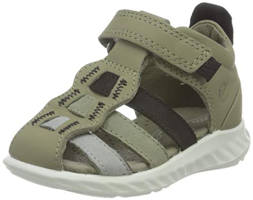 ECCO Sandały dla niemowląt i chłopców Sp.1 Lite Infant Flat, Zielony Multicolor Vetiver, 19 EU