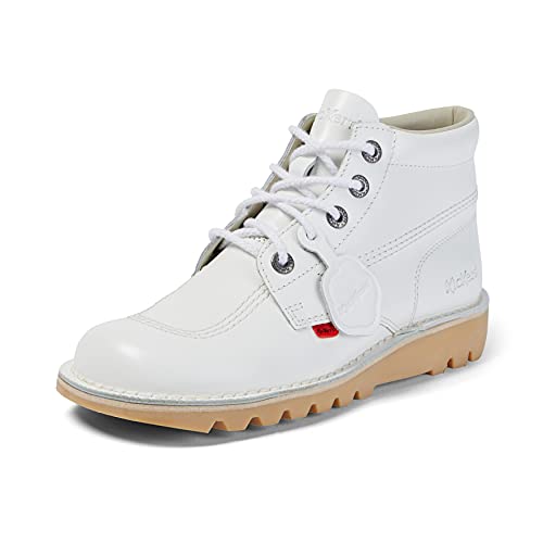 Kickers Klasyczne botki uniseks Kick Hi bardzo wygodne dodatkowa trwałość jakość premium, biały, 42 EU