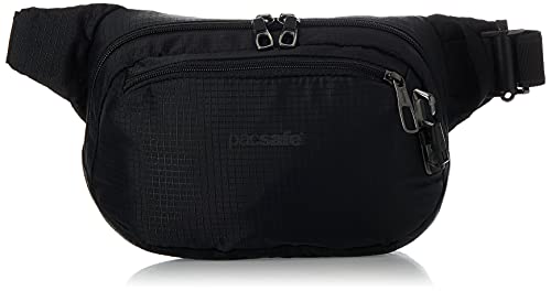 Pacsafe Vibe 100 – torba biodrowa antykradzieżowa, ochrona przed kradzieżą, torba na ramię, Czarny / Jet Black, 0, nowoczesny