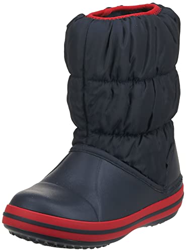 Crocs Uniseks - dzieci Winter Puff Boot Kids Śniegowce, Navy/Red, 22/23 EU