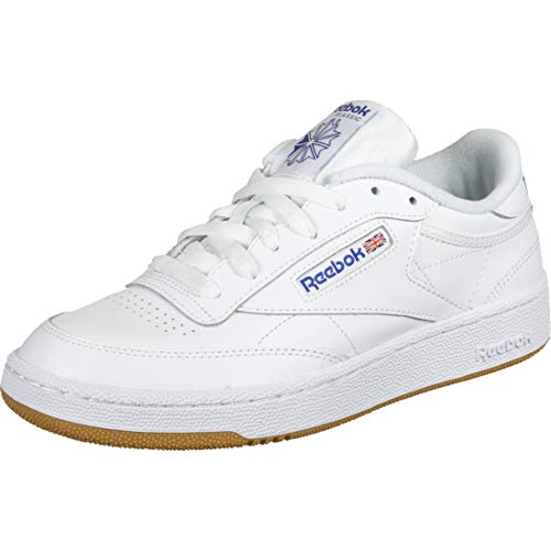 Reebok Męskie tenisówki Club C 85, Intense White Royal Gum, 5 UK, Intensywny biały królewski guma