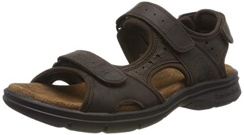 Panama Jack Salton Basics Peeptoe sandały męskie, Braun Marron C1, 46 EU