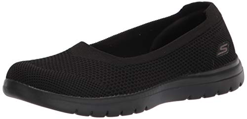 Skechers Damskie czółenka Go Flex Wonderous, Czarne wykończenie tekstylne, 38.5 EU