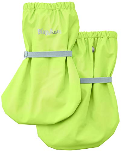 Playshoes Dziecięce stopki przeciwdeszczowe uniseks z podszewką z polaru, buty do raczkowania, żółty neonowy, small