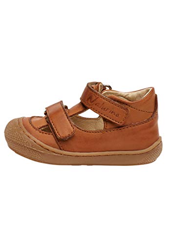 Naturino NATURINO PUFFY półotwarte buty skórzane, granatowe, brązowy, 22 EU