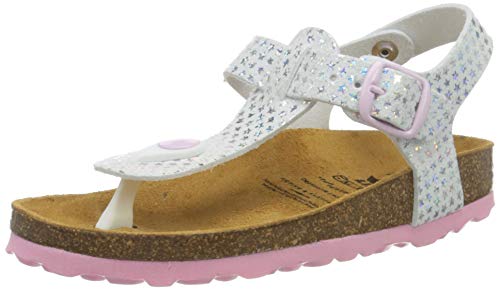 Lico Bioline Starprint Dziewczynki Klapki, biały/różowy, 32 EU