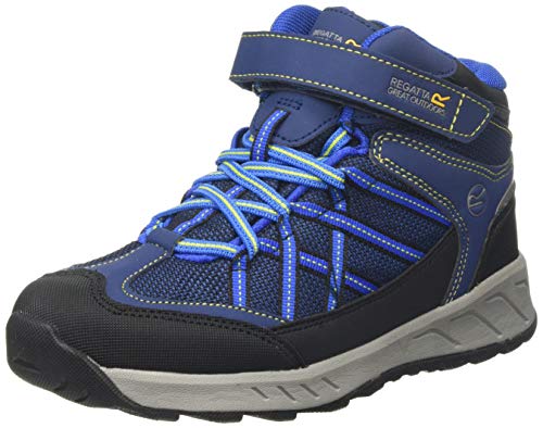 Regatta Unisex dziecięce buty trekkingowe Samaris V Junior wodoodporne buty trekkingowe, Niebieski Prussian Neon Spring Abm, 31 EU