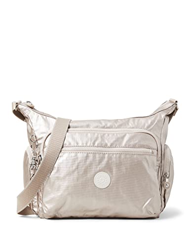 Kipling torebki damskie gabbie na ramię, srebrny (Metallic Glow), 35.5 x 30 x 18.5 cm