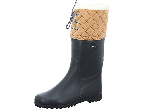 Aigle Damskie kalosze Polka Giboulée, niebieski morski beżowy, 35 EU