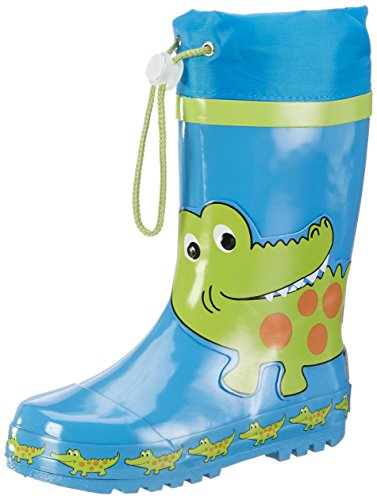 Playshoes Chłopcy kalosze krokodylowe, niebieski - Blau Original - 34/35 EU