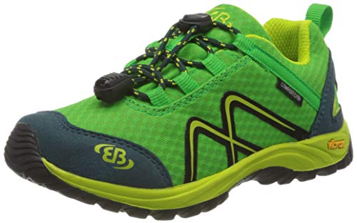 Brütting Guide Uniseks - dzieci Półbuty trekkingowe i turystyczne, zielony/kolor Petrol/cytrynowy, 32 EU