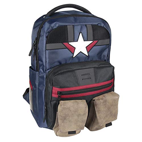 Cerdá Mochila Casual Viaje Capitan Avengers Captain America luźny plecak podróżny, wielokolorowy, 30,0 x 48,0 x 13,5 cm