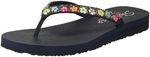 Skechers Damskie japonki Meditation-Daisy Delight, niebieski - niebieski Navy - 36 EU