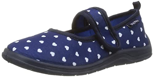 Playshoes Unisex dziecięce niskie kapcie, niebieski - niebieski Marine 11 - 22/23 EU