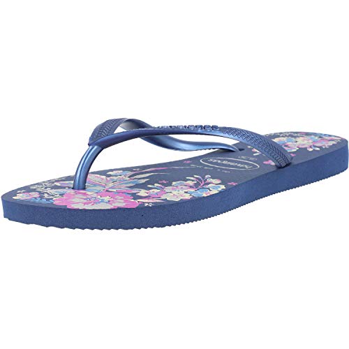 Havaianas Damskie japonki Slim Organic, Navy Blue Navy Blue Metallic, 34 EU
