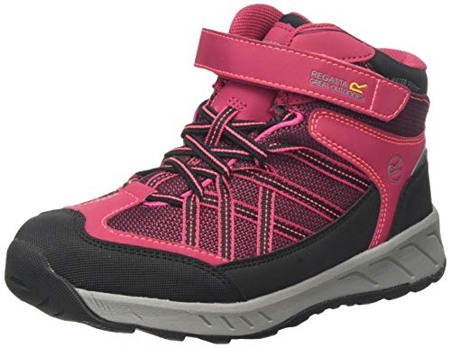 Regatta Unisex dziecięce buty dziecięce Samaris V Junior wodoodporne buty trekkingowe wysoki stan, Różowy ciemny Cerise neonowy różowy Zv2, 18 EU