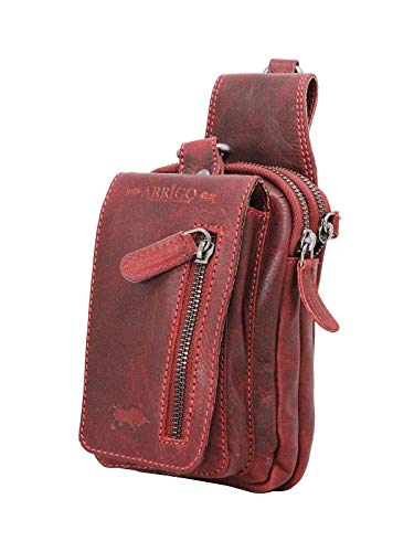 Arrigo Unisex Belt Bag portfel, 12 x 18 x 9 cm, czerwony - Rot (Rood) - 12x18x9 cm (B x H x T)