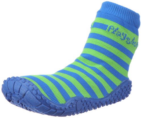 Playshoes Unisex dziecięce skarpety w paski Aqua buty