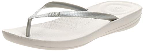 FitFlop Damskie japonki iQushion Ergonomic Flip-flops, srebrny - Srebro Silver 011-42 EU