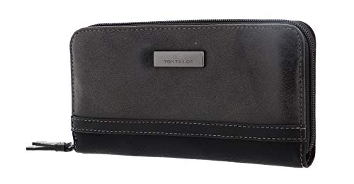 TOM TAILOR - Womenswear ELIN portfel damski, czarny, 20x2,5x10,5