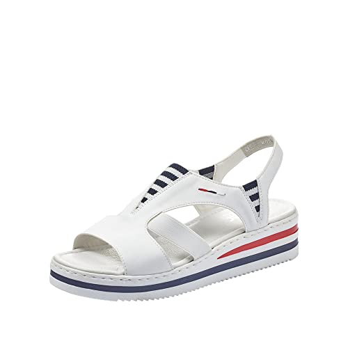 Rieker Sandały damskie V02Y5, White V02y5 80, 40 EU