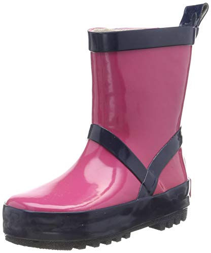 Playshoes Uniseks dziecięce kalosze z naturalnego kauczuku, Pink Marine, 24/25 EU