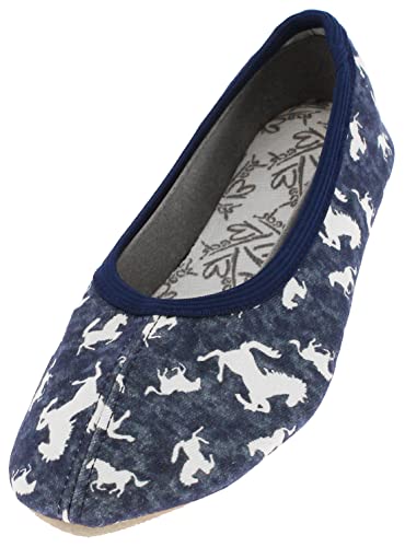 Beck Dziewczęce buty gimnastyczne Horses, niebieski - Niebieskie dżinsy 20-24 EU