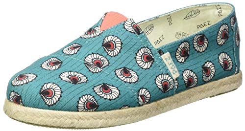 Paez Dziewczęce Classic Print Espadryle, turkusowy - Turkusowy Wax Turquoise 022-35 EU