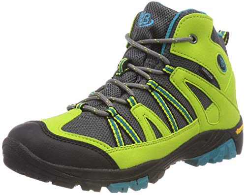 Brütting OHIO HIGH Uniseks - dzieci Buty trekkingowe i turystyczne, cytrynowy/szary/niebieski, 39 EU
